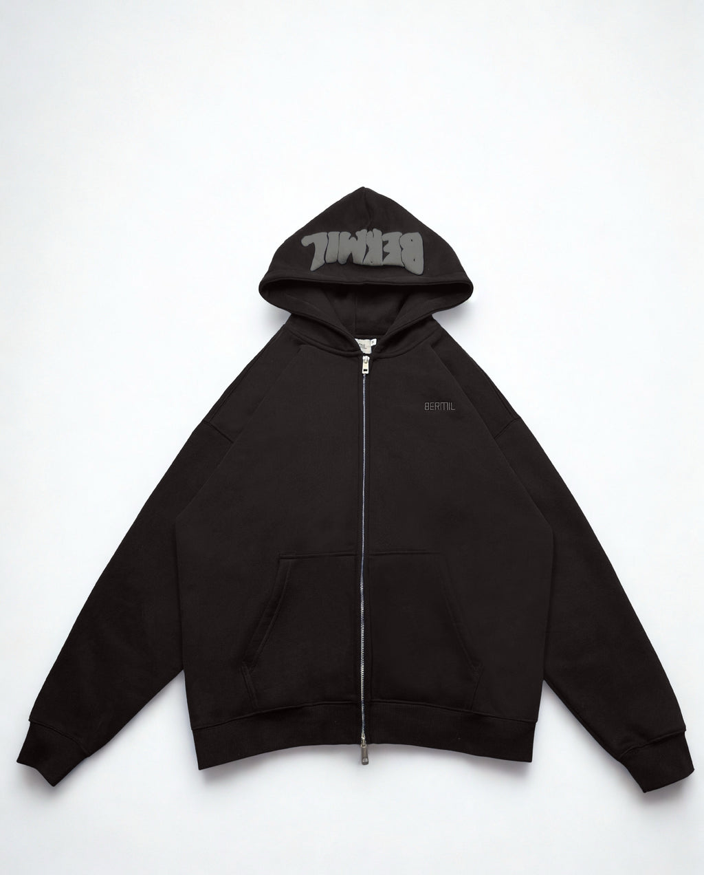 BLACK "DONT FEAR" ZIP-UP HOODIE