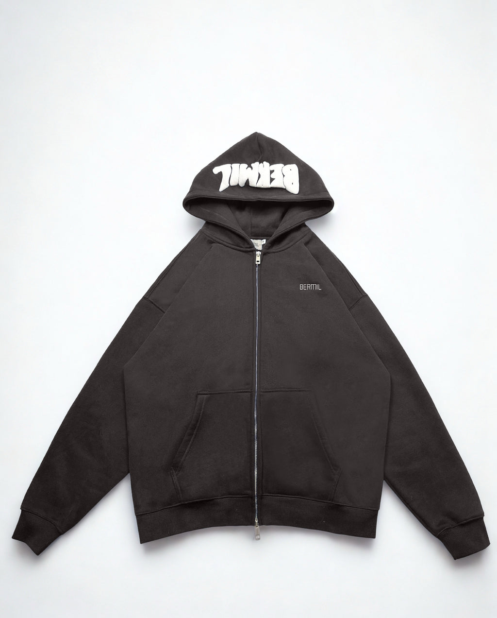 GREY "DONT FEAR" ZIP-UP HOODIE