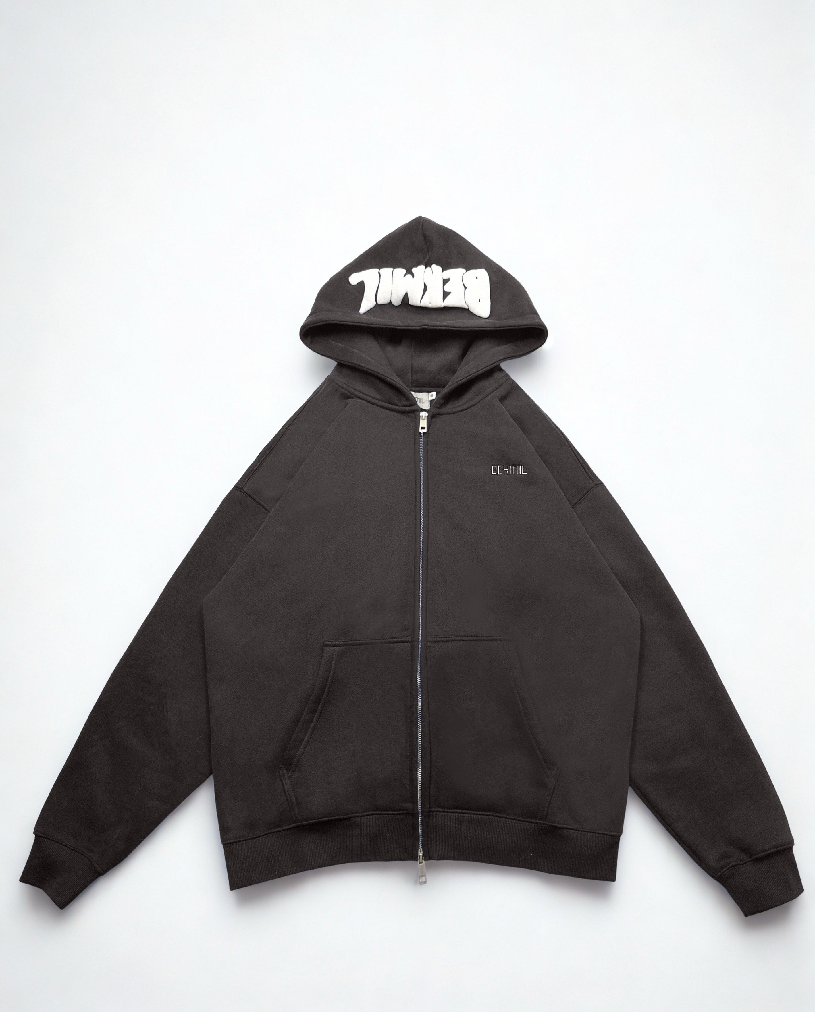 GREY "DONT FEAR" ZIP-UP HOODIE